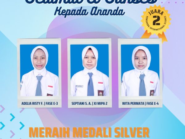 3 Siswa SMA Negeri 1 Kayen Sabet Medali Perak Hongkong International Science Olympiade (HKISO) Tahun 2023 3 Siswa SMA Negeri 1 Kayen Sabet Medali Perak Hongkong International Science Olympiade (HKISO) Tahun 2023