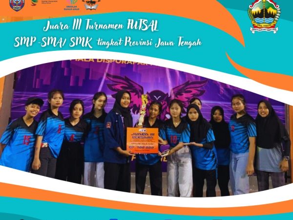 Tim Futsat Putri SMA Negeri 1 Kayen Raih Juara III Tingkat Provinsi Tahun 2023