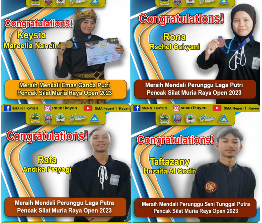 Selamat dan Sukses atas diraihnya Medali pada kejuaraan Pencak Silat Muria Raya Open 2023