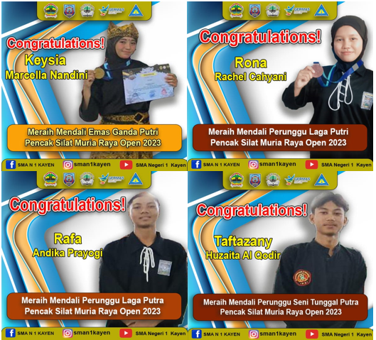 Selamat dan Sukses atas diraihnya Medali pada kejuaraan Pencak Silat Muria Raya Open 2023