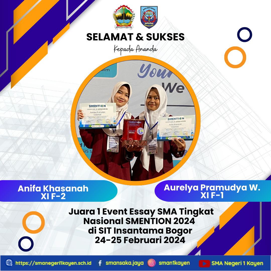 SMA Negeri 1 Kayen Raih Prestasi Gemilang dalam Event Essay SMENTION 2024 Tingkat Nasional